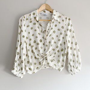 Paint Blob Polka Dot Blouse